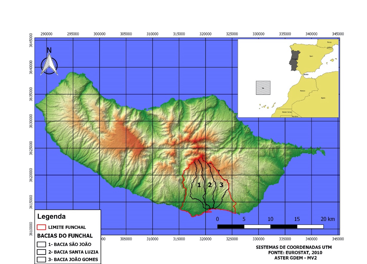 Figura 1 &ndash; Mapa da Localiza&ccedil;&atilde;o da Ilha da Madeira
