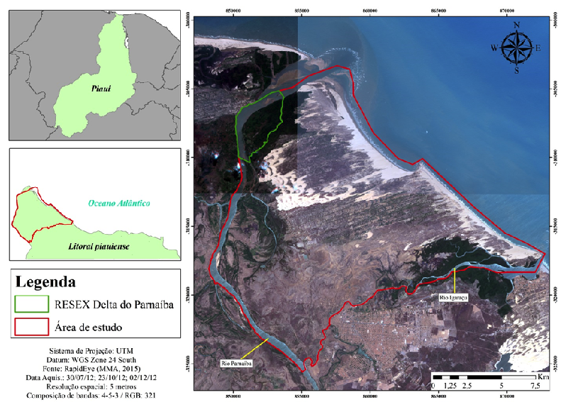 Figura 1 - Localiza&ccedil;&atilde;o da &aacute;rea de estudo