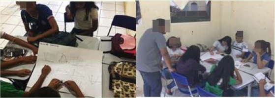 Cenas da aula do professor Cateto