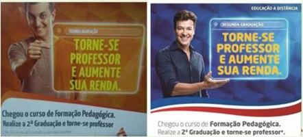 Pe&ccedil;as publicit&aacute;rias de Universidades do grupo Kroton