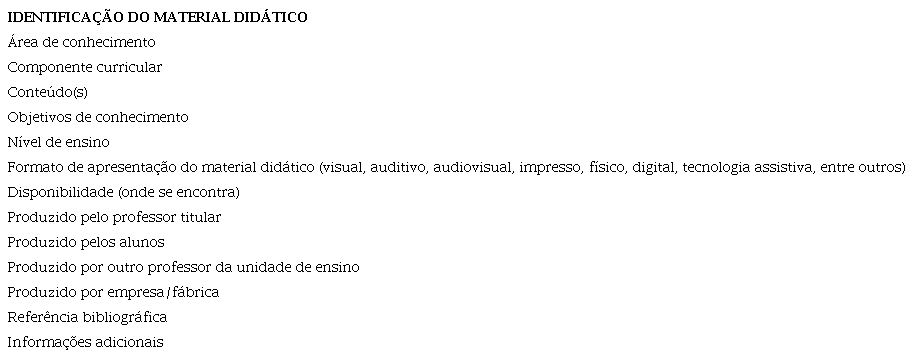 Proposta de Identifica��o do Material de Ensino