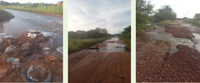 Estradas de acesso ao Morro da In�cia em fevereiro de
								2024