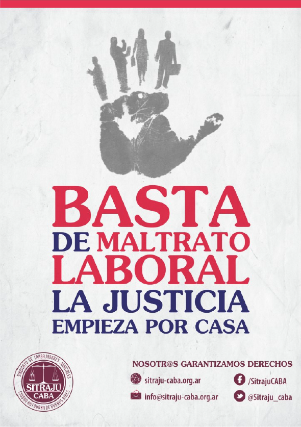 Campaña contra la violencia laboral. Poder judicial de la CABA.
