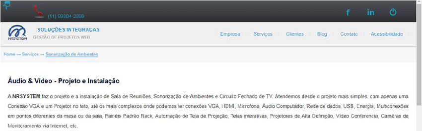 Exemplo de página com breadcrumbs