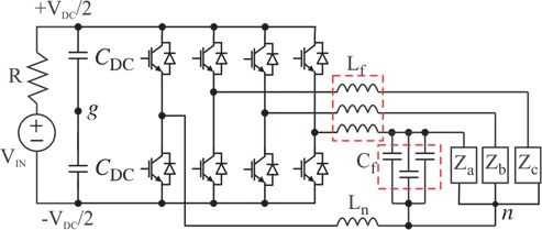 Basic
four-leg two-level inverter topology