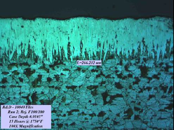 Micrograf&iacute;a de difusi&oacute;n t&eacute;rmica de boro. 