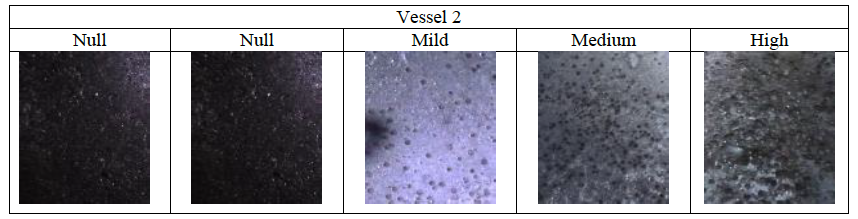 Stages of failure for vessel 2.