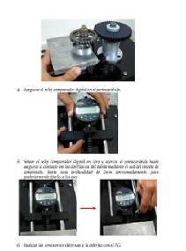 Im&aacute;genes del Manual de pr&aacute;cticas para la prueba de doble flanco. 