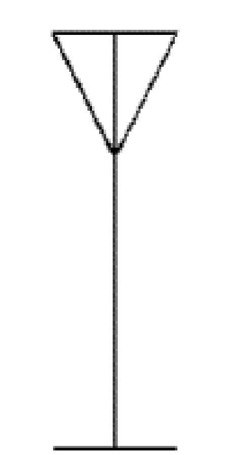 Secci&oacute;n transversal de viga con rigidizadores delta. 