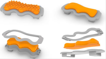 Modelo virtual del dispositivo de relajación palmar. 