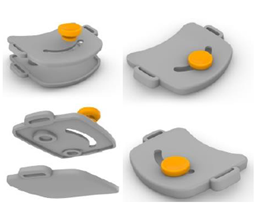 Modelo virtual del dispositivo de movilidad pulgar.