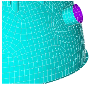 Detalle del cabezal con anillo rigidizador