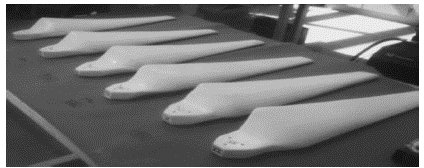 Segmentation of turbine blades to be transported and then installed onsite. 