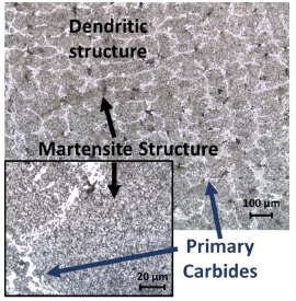 Optical microscopy image of sample 1.3C R400.