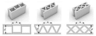 Muros impresos con diferentes geometras [48].