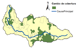 Mapa de cambio de cobertura.