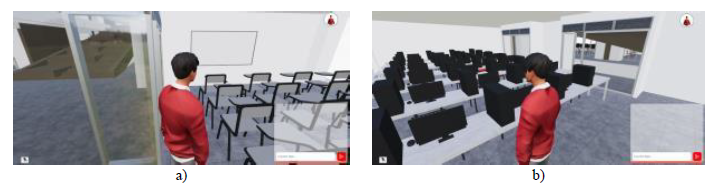 a) sal�n de clase b) sala de c�mputo. Fuente: adaptado de [28].