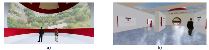 (a) Vista del domo (b) Vista de gallery. Fuente: adaptado de [24].