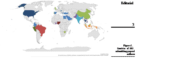 Countries of 2022 submitting papers&rsquo; authors