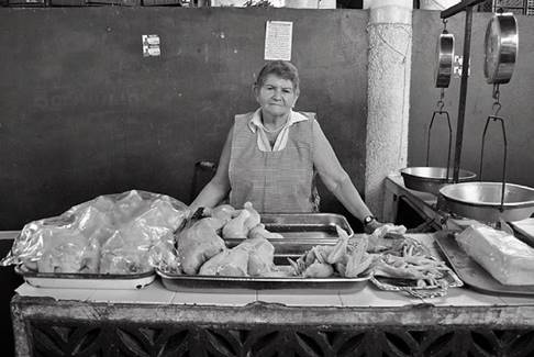 Pollos frescos. ¿Qué es fresco? ¿Cuándo se sabe que un producto está fresco? La naturaleza de lo animal y vegetal está asociada a lo fresco, a aquella comida que se aprovecha en muy poco tiempo desde el momento de cosecha o sacrificio hasta que se sirve en el plato. Mantener la noción de frescura es un propósito de los “otros”