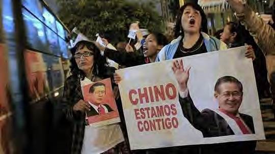 Marcha de apoyo al indulto a Fujimori
