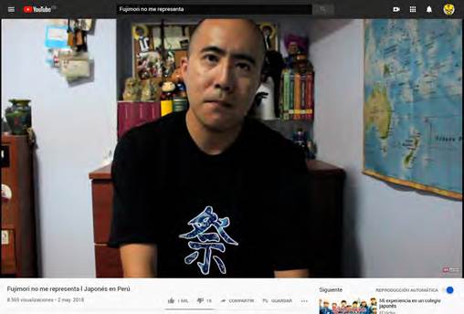 Youtubero nipo-peruano pronunciándose “Fujimori no me representa”