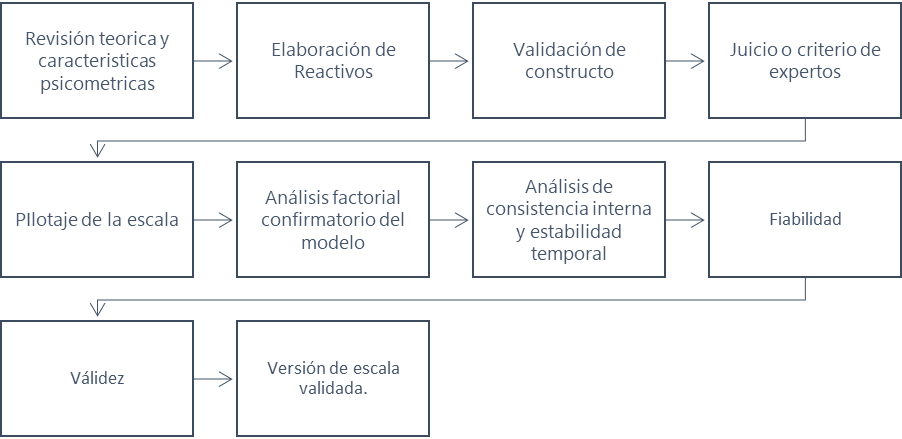 Procedimiento para diseño y validación de instrumentos de medición.