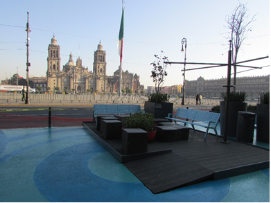 Parque de bolsillo en el Zcalo