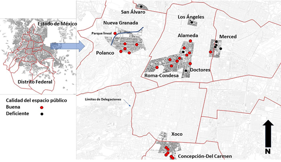 Espacios pblicos en diez barrios centrales en la Ciudad de Mxico