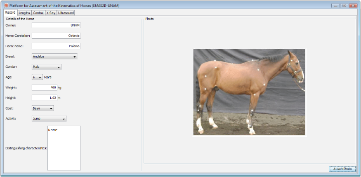Graphical user interface home page (register module).
