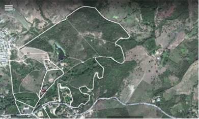 Vista satelital de la SCB. 