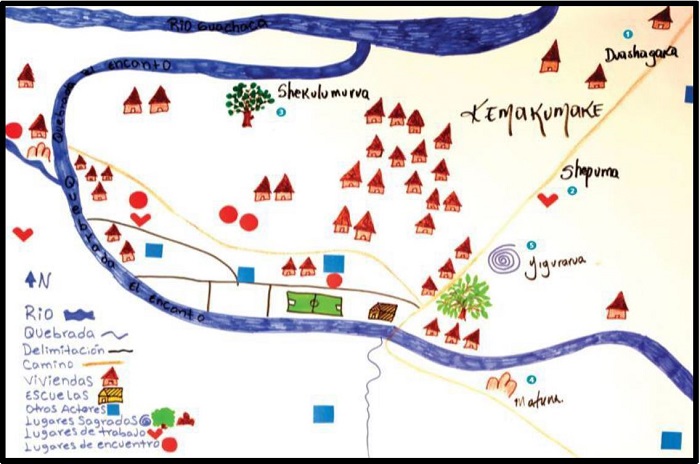 Representación de la comunidad elaborada por la comunidad wiwa Gotzezhi