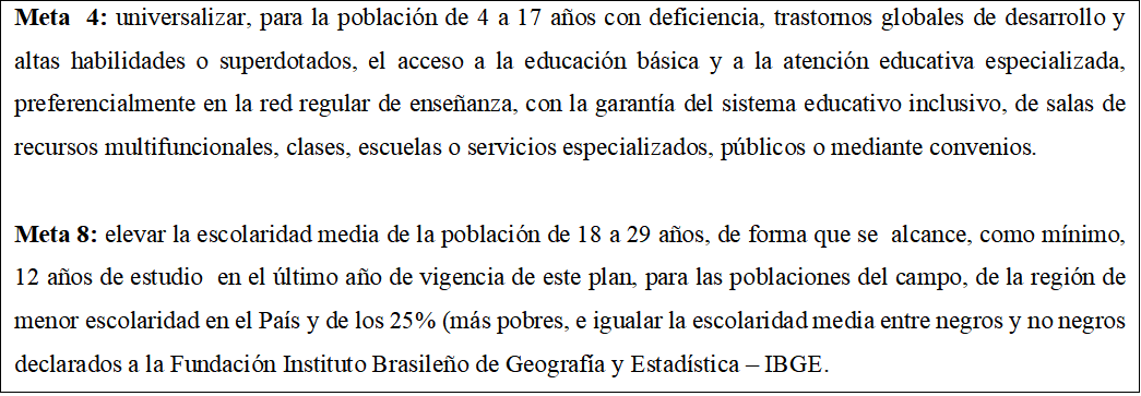 Metas de la reducci&oacute;n de las desigualdades y la valorizaci&oacute;n de la diversidad.