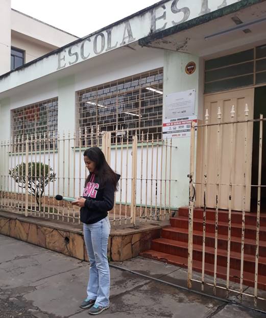 Medi&ccedil;&otilde;es na &aacute;rea externa &agrave; uma escola