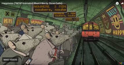 Ratos em ambientes urbanos, lotados, denotando pressa. A globalização como perversidade