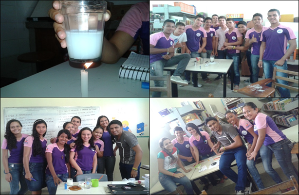 Primeira experi&ecirc;ncia desenvolvida com alunos do 2&ordm; ano do ensino m&eacute;dio. 