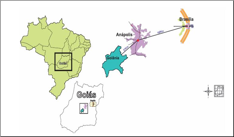 Localiza&ccedil;&atilde;o do munic&iacute;pio de An&aacute;polis