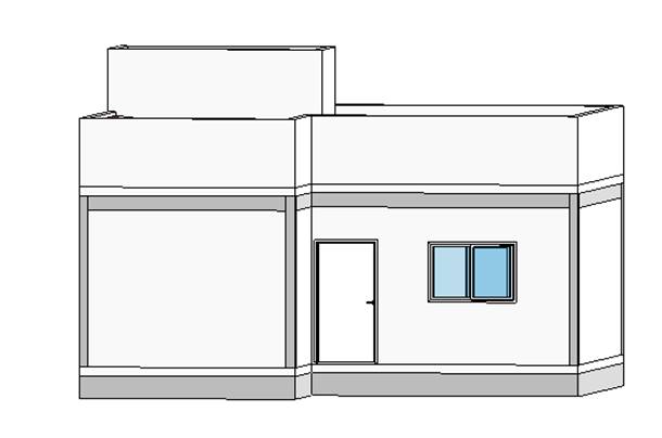 Modelagem do Projeto Arquitetônico em Revit®. Fachada Frontal
