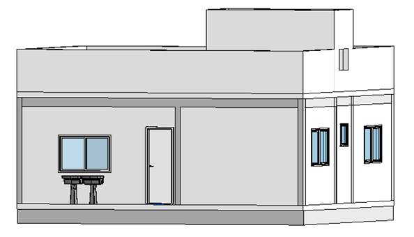 Modelagem do Projeto Arquitetônico em Revit®, Fachada Posterior