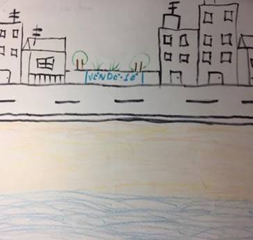 Exemplo de desenho inserido em “paisagem mista sem poluição”