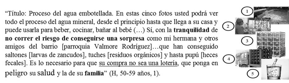 Verbatim referido a las características del producto