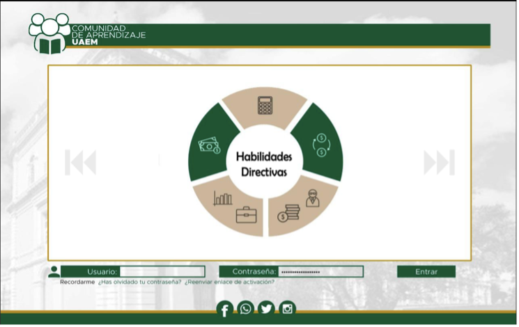 Main community screen (in Spanish)