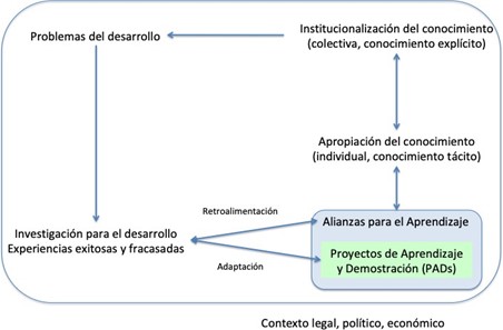 Modelo de transferencia de conocimiento 
							Di�logo de Saberes