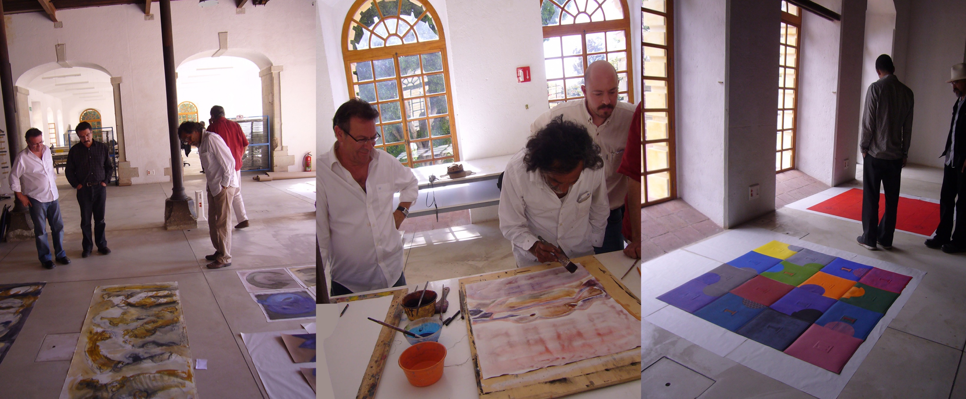 Residencia con materiales artsticos no contaminantes. Nuevo temple leo-resinoso estable F05 CENART-CONACULTA con Francisco Toledo