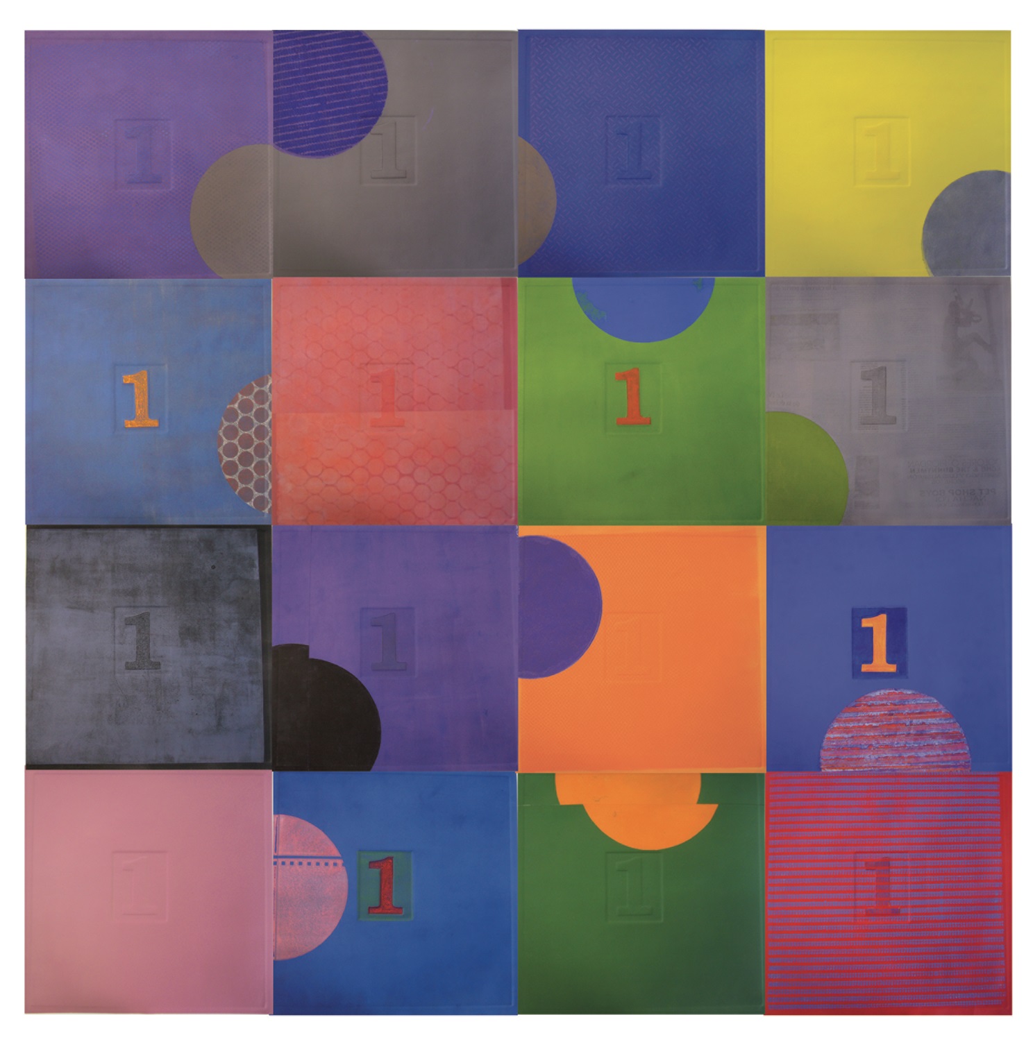 Puzzle. Temple F05. Monotipo s/papel. 185 x 185 cm