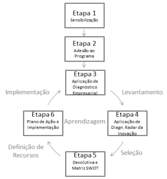 Ciclo de inova��o: processo inovativo e etapas do Programa ALI