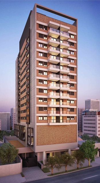 Perspectiva da fachada do Edif�cio