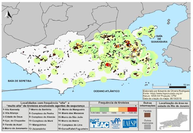 Tiroteios envolvendo agentes de segurança na cidade do Rio de Janeiro (janeiro-agosto 2019)