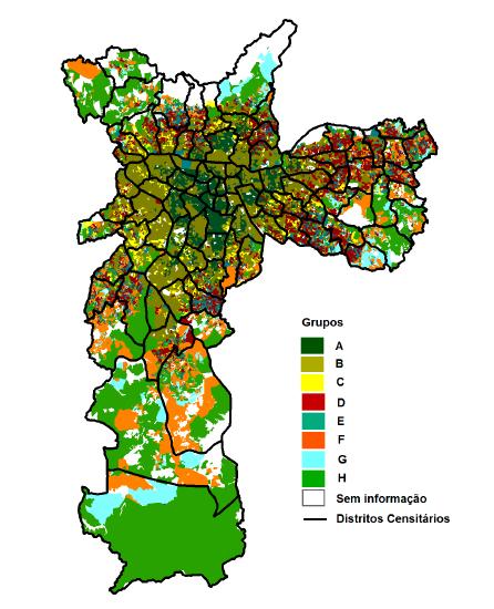 Aglomerados urbanos no munic&iacute;pio de S&atilde;o Paulo