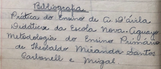 – Indicao de bibliografia da disciplina de Prtica